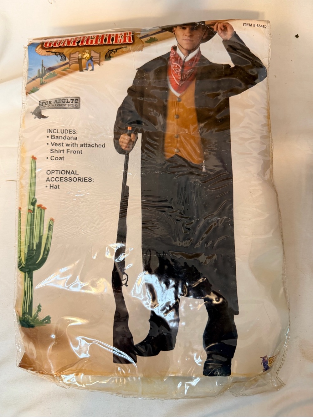 Gunfighter Adult Costume. Size XL-Chest. Coat &vest Only